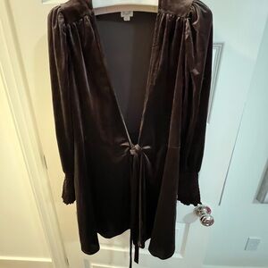 Blue Rain Brown Dress